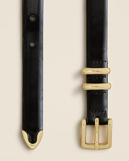 Thin Italian patent leather belt | J. Crew US