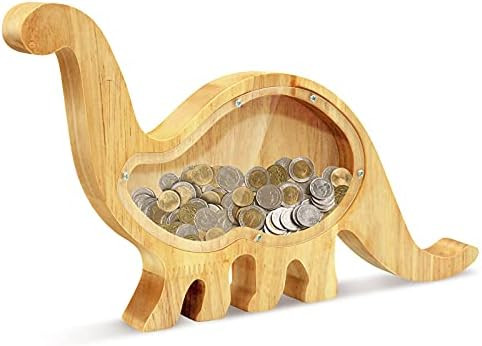 Personalized Wooden Animal Piggy Bank Toy, Animal Shaped Money Saver Box for Kids, Large Capacity Co | Amazon (US)