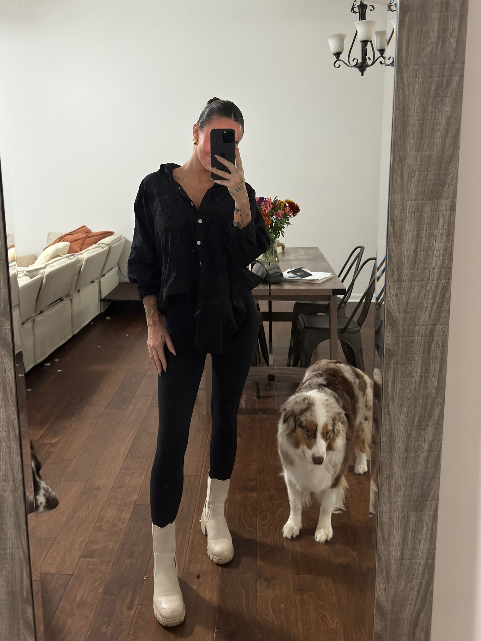 My go to outfit for when I want to look nice and still be comfortable all night! 
The boots are from Amazon and they are the BEST boots ever comfy and stylish! 
#allblackoutfit #amazonfinds #comfycuteoutfit 

#LTKstyletip #LTKfindsunder50