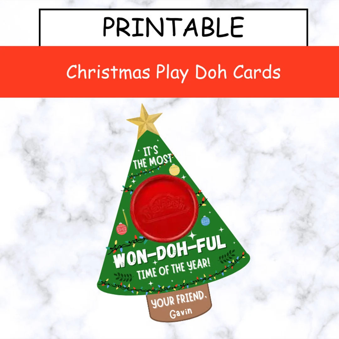 INSTANT DOWNLOAD Christmas Play Doh Tags - Cards - Candy Free Treat - Class Gift - Etsy | Etsy (US)