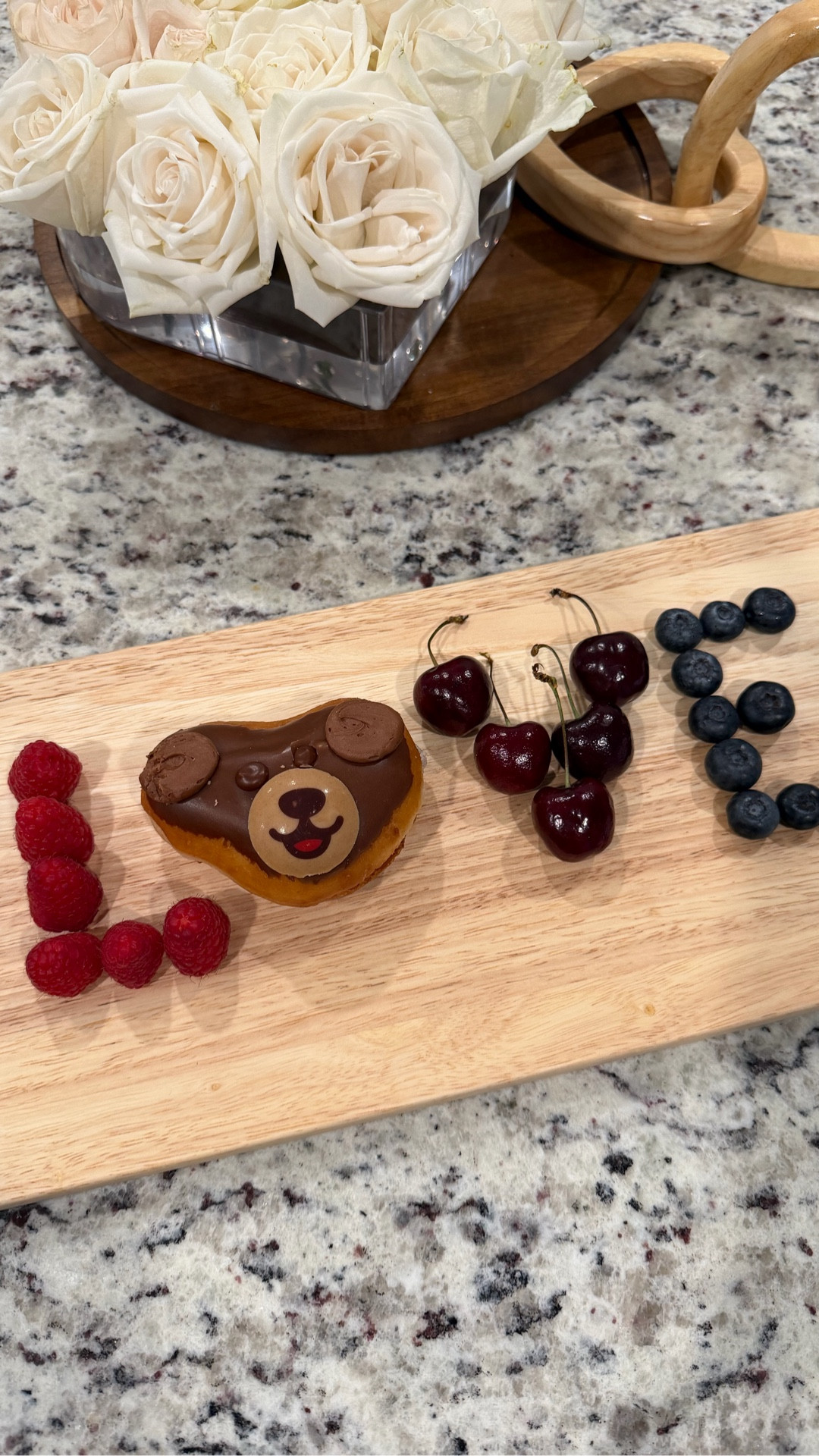 Valentine’s breakfast… but make it balanced ❤️🍓🍩

Spelled out LOVE with fresh fruit and used a heart-shaped Krispy Kreme donut for the “O” — because we’re all about a little sweet and a little wholesome over here 😉

Raspberries, cherries, blueberries + the cutest Valentine donut designs = festive, fun, and done in minutes.

Proof you don’t need a complicated recipe to make holiday magic ✨
Save this for Valentine’s morning 💌

#ValentinesDay #ValentinesBreakfast #EasyMomIdeas #Healthyish #FunFoodForKids #HolidayMagic #MomLife #CuteFood #FamilyTraditions #SimpleMoments #BreakfastInspo #FestiveFood #MakeItSpecial

#LTKmomlife #LTKValentine #LTKSeasonal