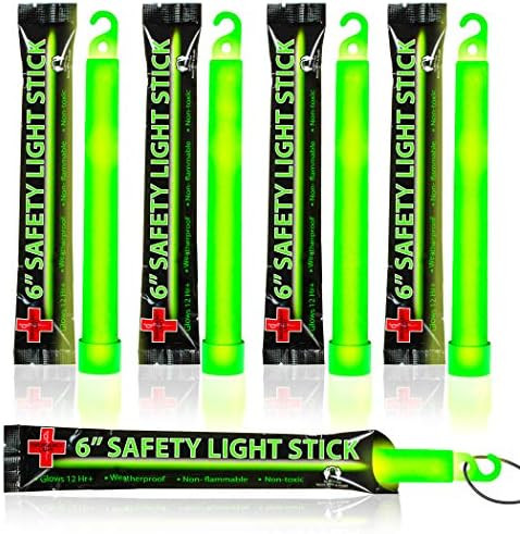 25 Ultra Bright Green Glow Sticks - Individual Packed With Lanyard - For Camping, Emergency Survi... | Amazon (US)