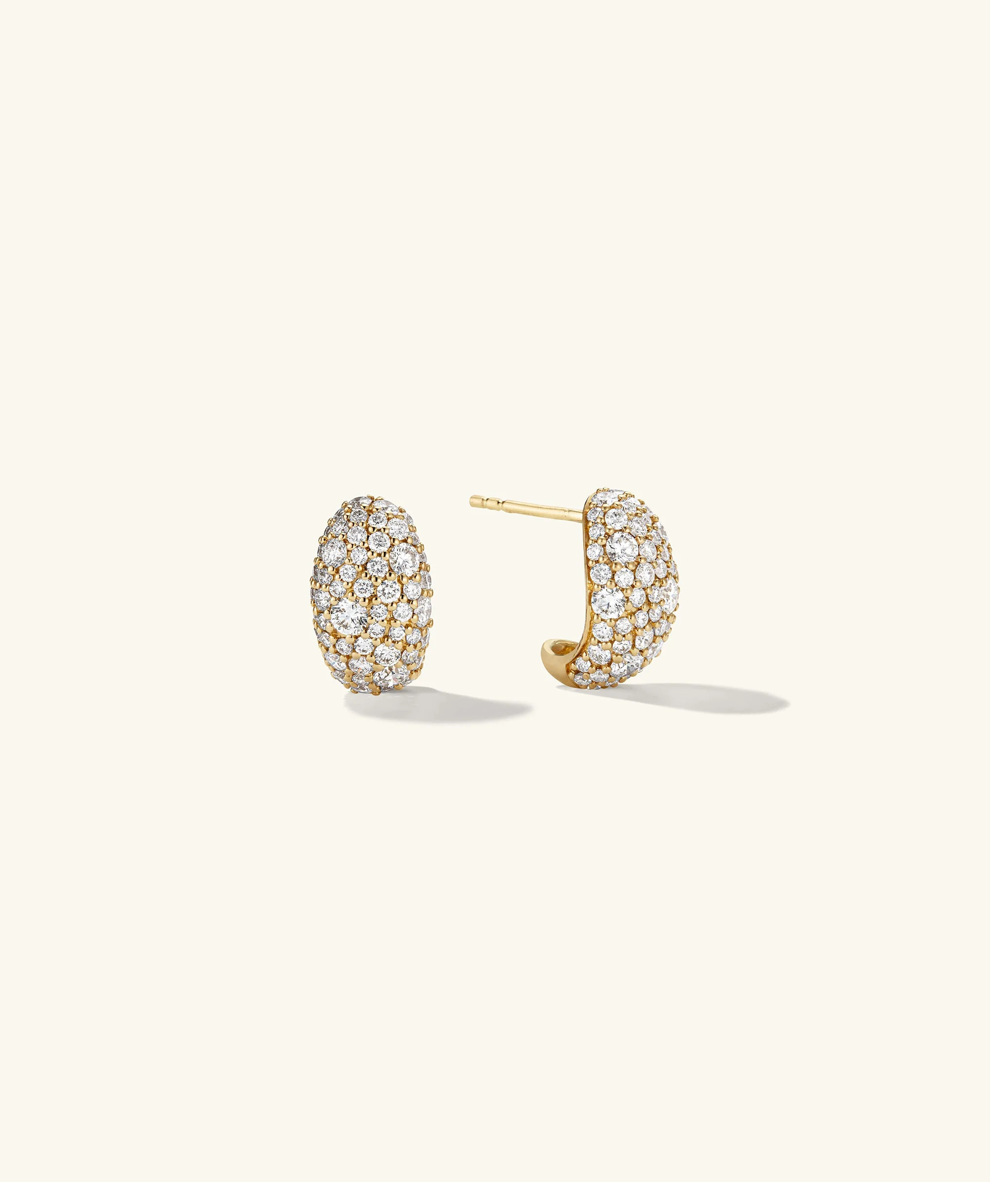 Dôme Pavé Lab Grown Diamond Huggies | Mejuri Fine Crew