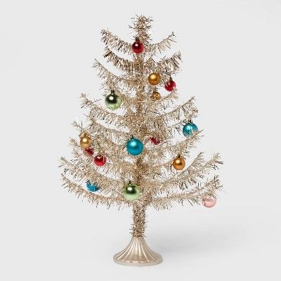 2ft Artificial Christmas Tinsel Tree Gold - Opalhouse™ | Target