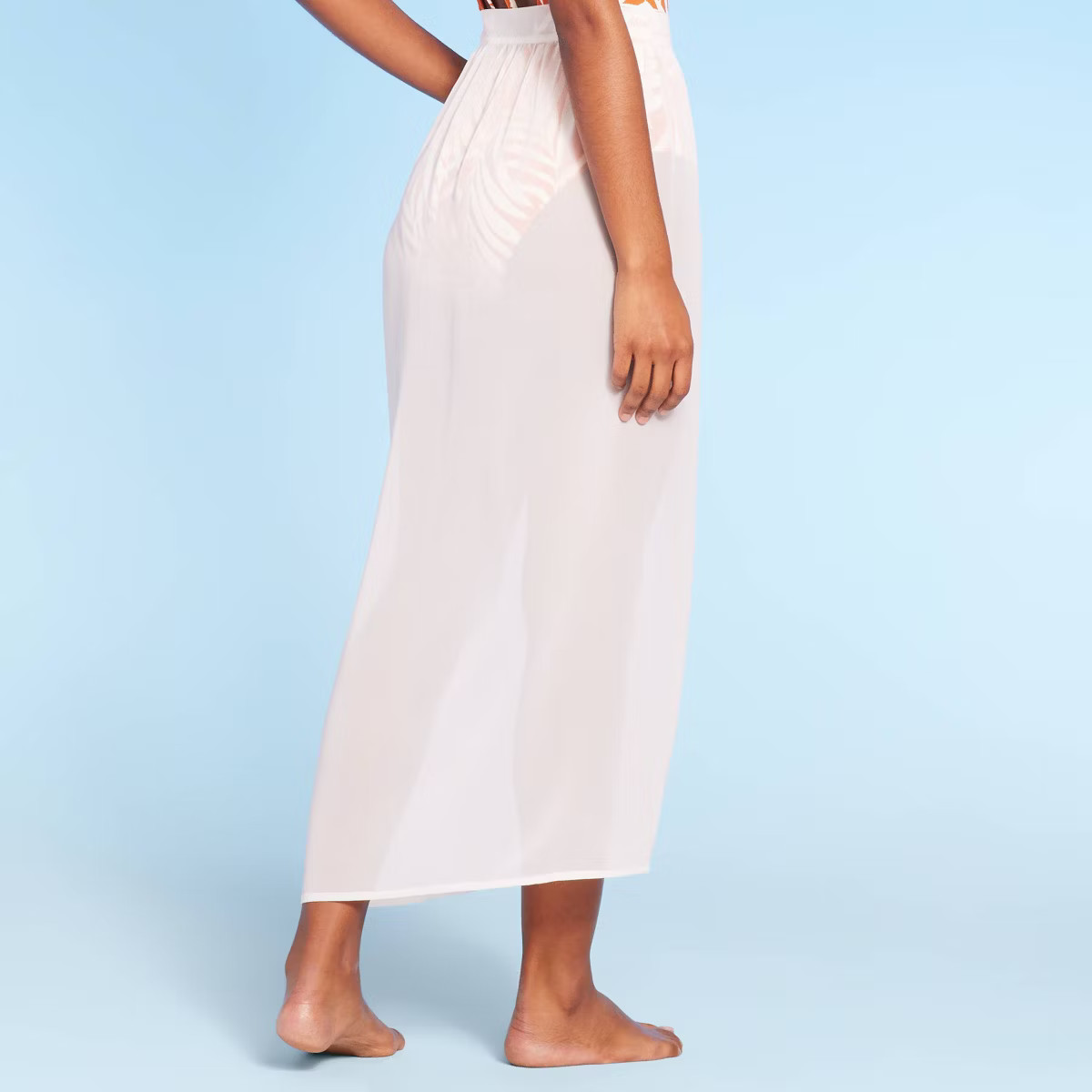 Women's Side-Sash Long Cover Up Sarong - Shade & Shore™ Off-White M | Target