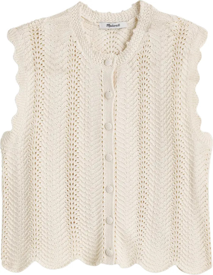 Wavy Knit Button-Up Shell | Nordstrom