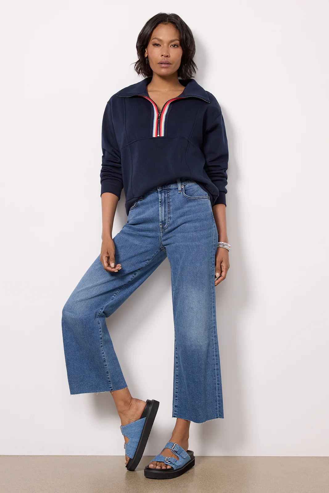 Cropped Alexa w Cut Hem | Evereve