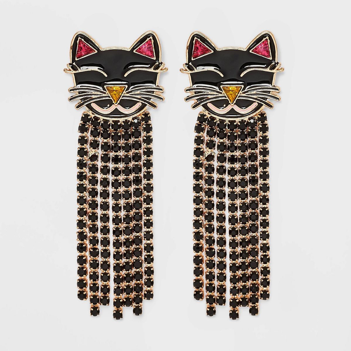 SUGARFIX by BaubleBar "Scaredy Cat" Halloween Statement Earrings - Black | Target