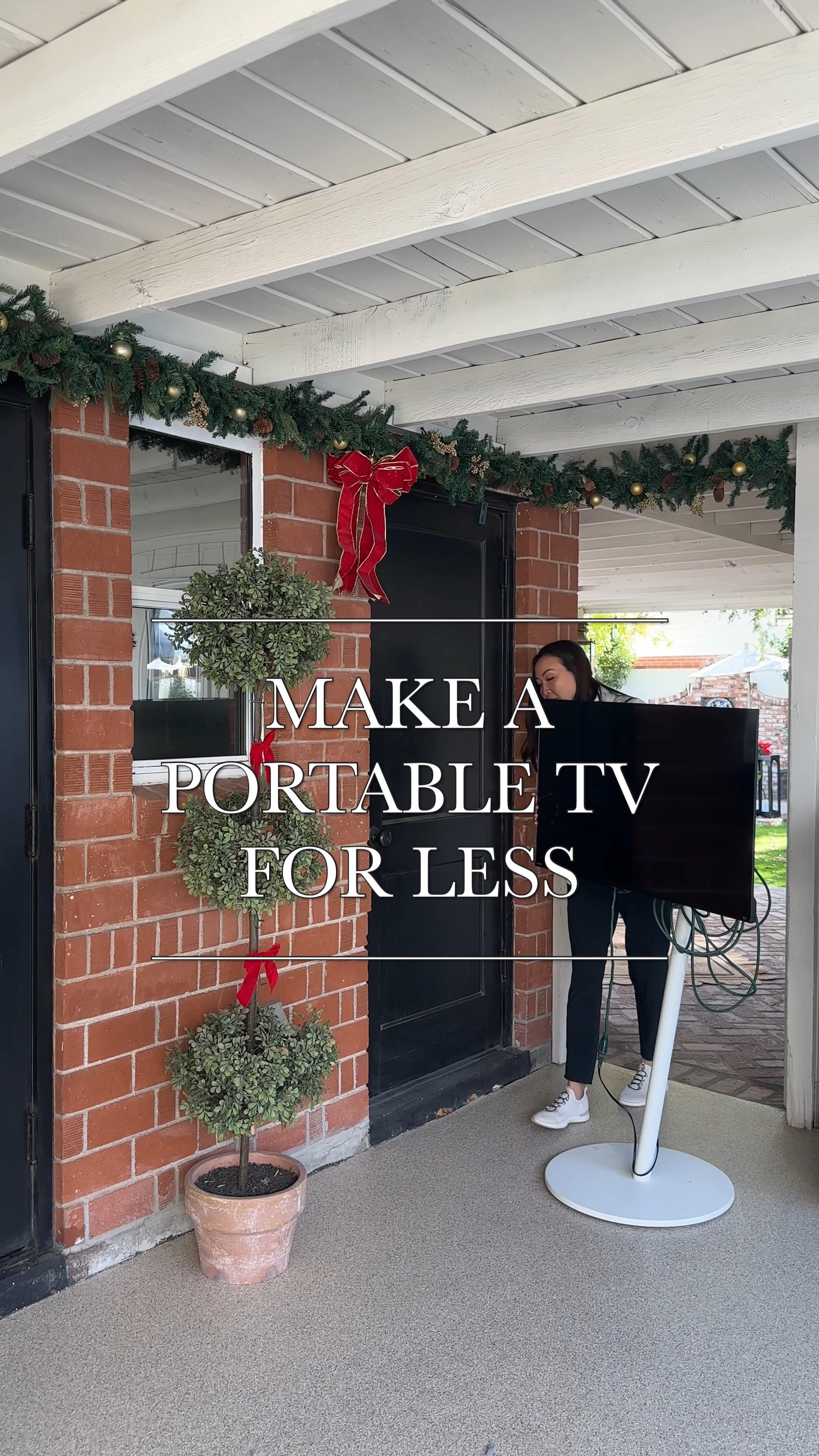 I saw the portable TVs but they were expensive, and I didn’t need all the bells and whistles like a touch screen, video camera, or battery life. I just wanted to be able to wheel around a TV even outdoors without the commitment of mounting one.

I found a free-standing TV stand on Amazon with hidden caster wheels and a lightweight HD 43” smart TV! 

This was all we needed for outdoor entertaining for less than half the cost! We’re ready for football games and more! 



#LTKParties #LTKGiftGuide