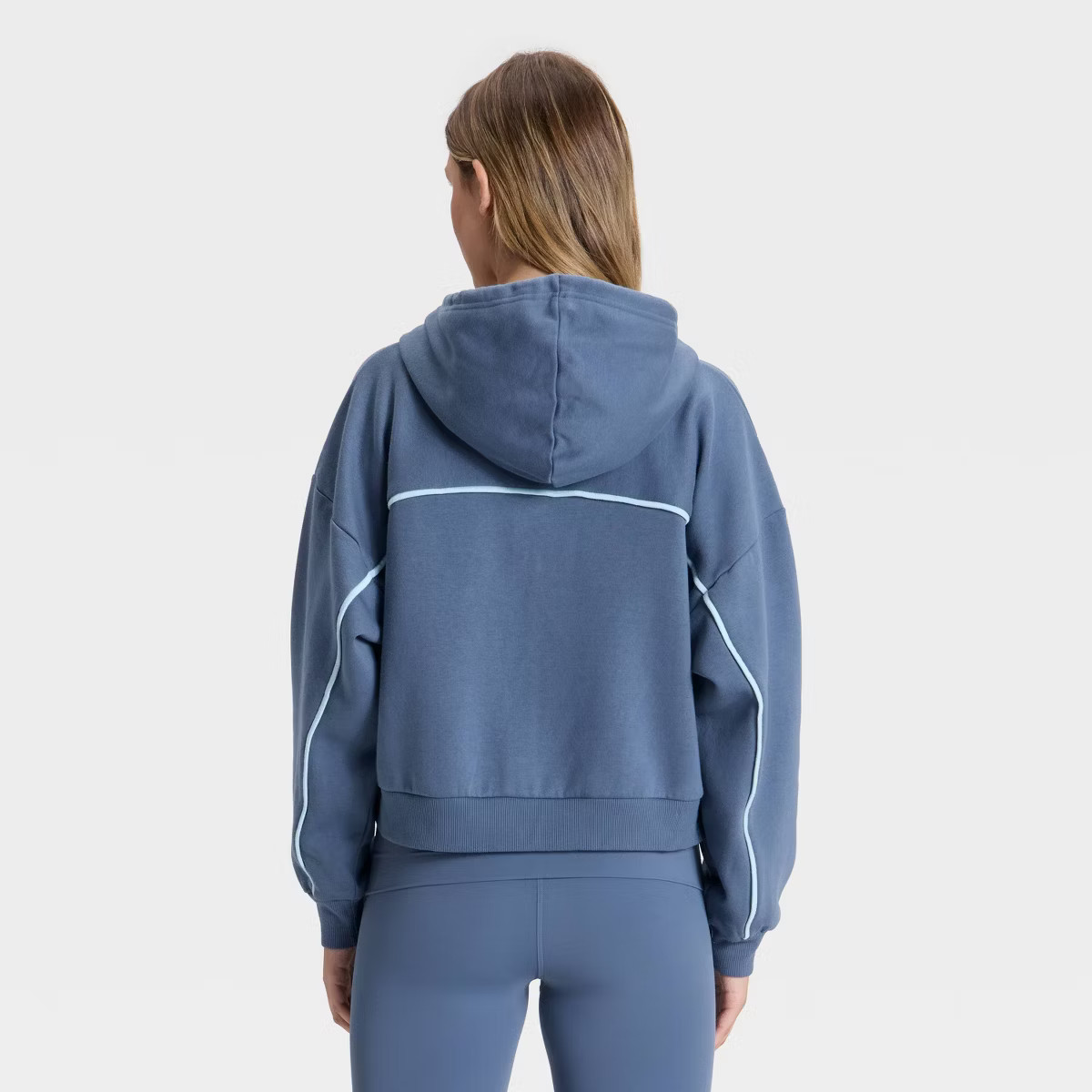 Women's Piped Cropped Full Zip Sweatshirt - JoyLab™ | Target