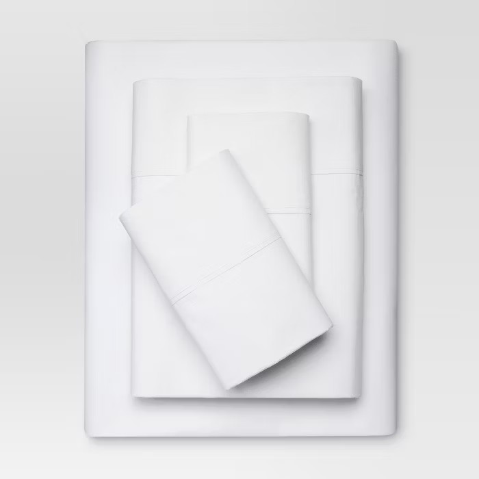 300 Thread Count Organic Cotton Solid Sheet Set - Threshold™ | Target