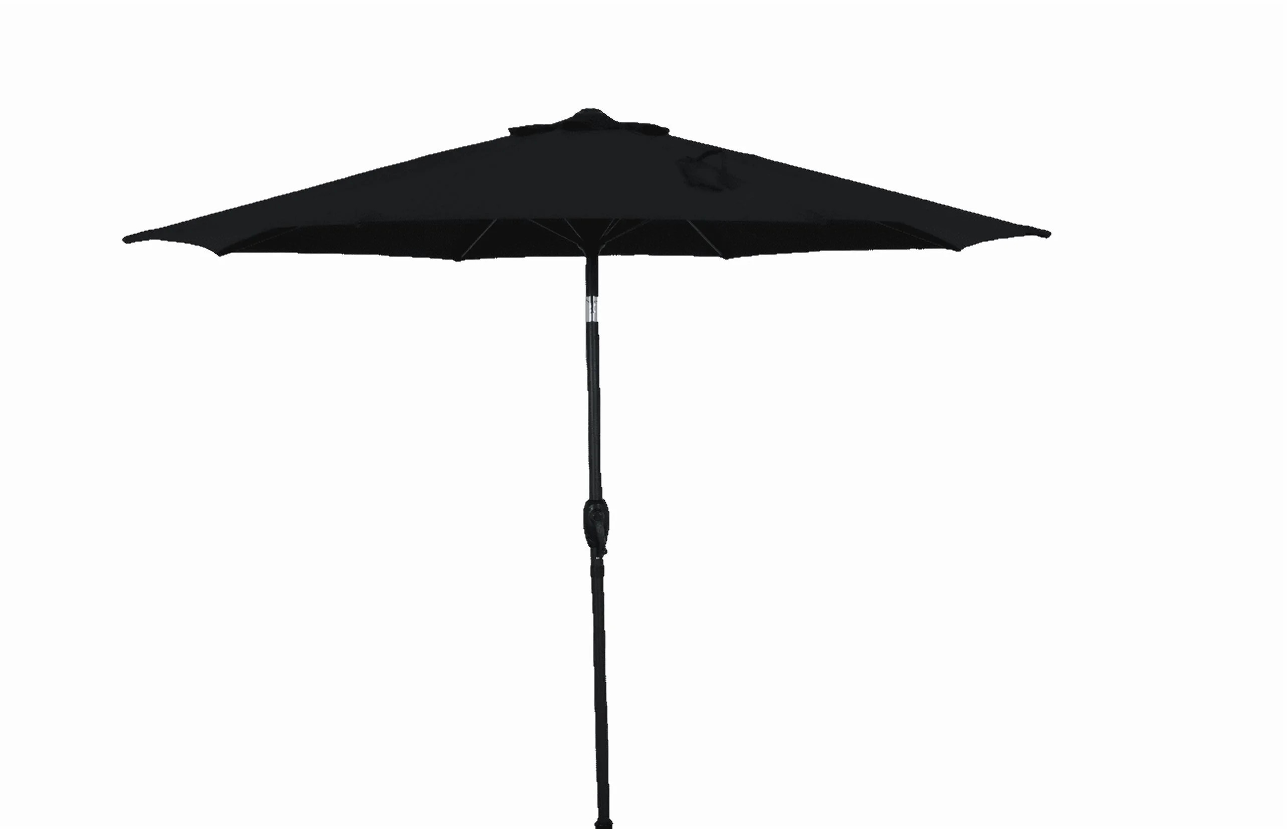 Mainstays Outdoor 9' Black Round Market Patio Umbrella, Crank Lift and 3-Angle Tilt | Walmart (US)