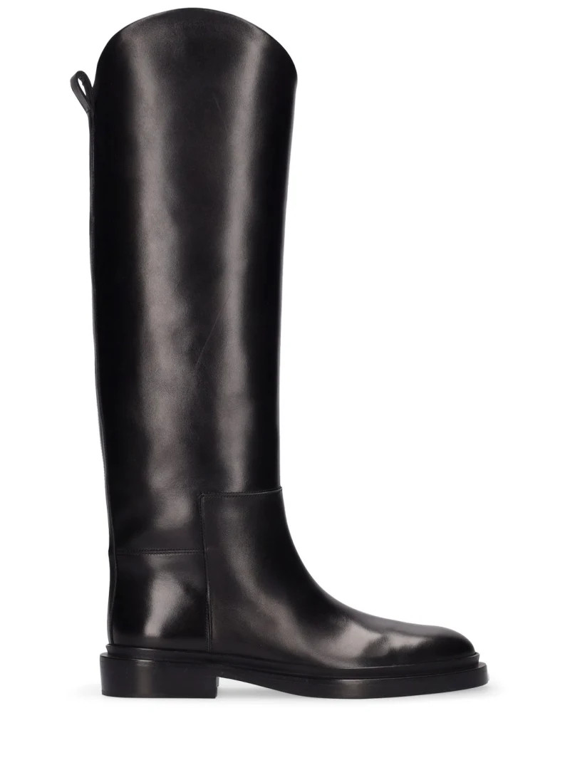 25mm Leather riding boots | Luisaviaroma