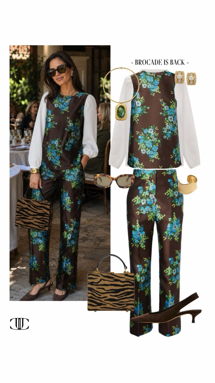 ✨ Brocade is back—and this season’s most regal fabric is having a very chic moment.

In Brocade Is Back, I’m sharing 10 ways to wear this rich, statement-making fabric for fall. Think polished silhouettes, beautiful texture, and outfits that feel elegant, elevated, and just the right amount of dramatic.

From daytime looks to more dressed-up moments, these pieces prove brocade can feel modern, wearable, and incredibly chic. Tap to shop all 10 looks and bring a little luxury into your fall wardrobe. ✨🤎

#LTKStyle #Brocade #FallFashion #FallOutfits #ElevatedStyle #ChicStyle #StatementStyle #AutumnFashion #OutfitInspiration #LTKFinds

#LTKootd #LTKSeasonal #LTKOver40