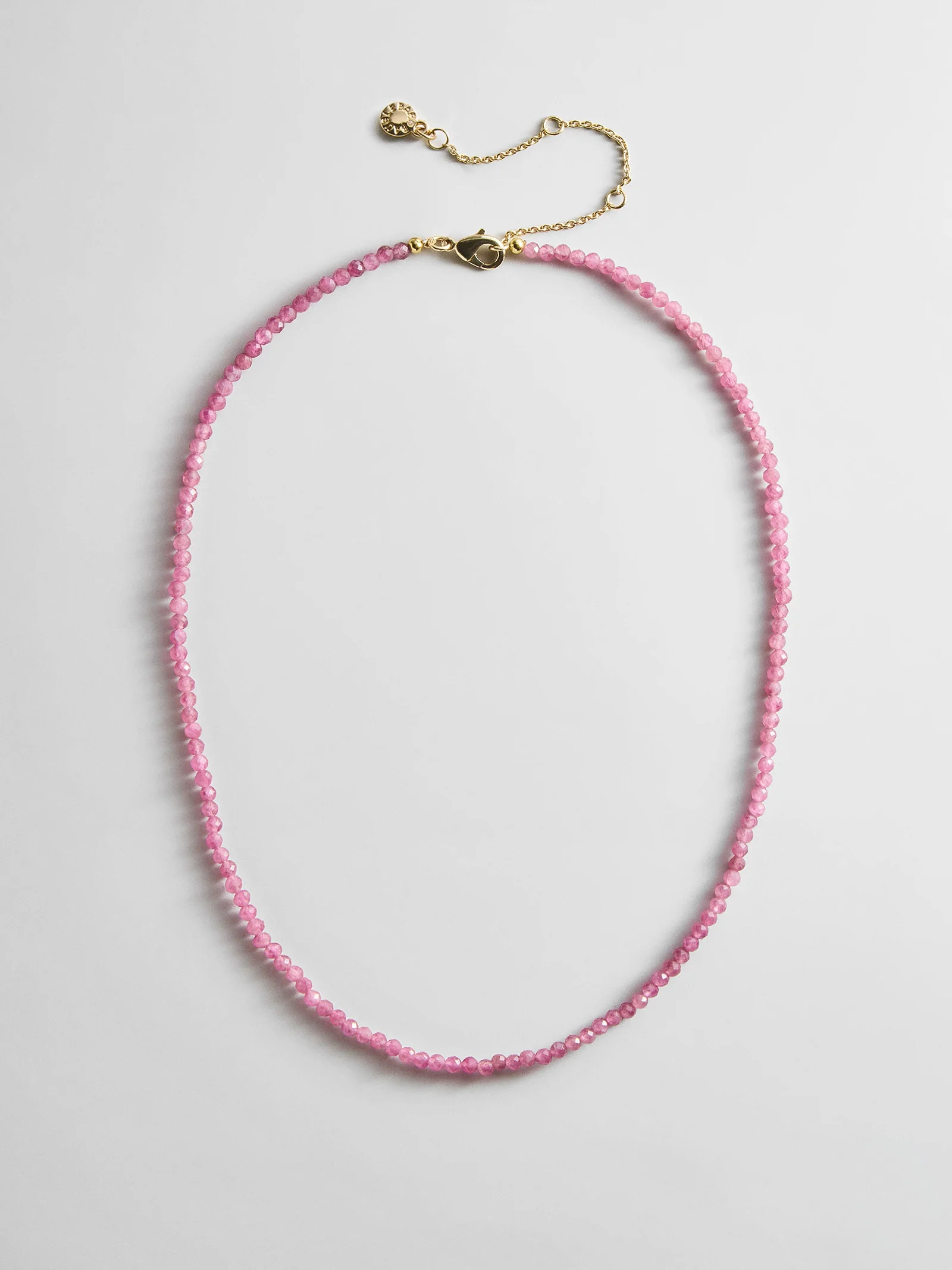 Mini Semi-Precious Necklace - Pink Tourmaline | BaubleBar