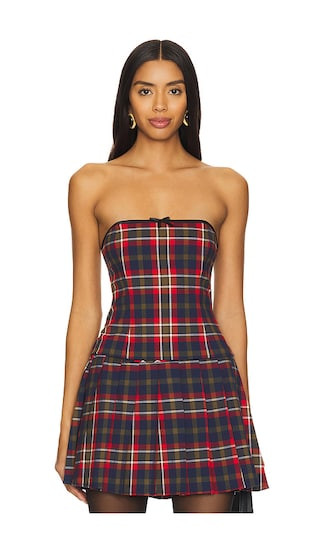 Lara Top in Red Multi Plaid | Revolve Clothing (Global)