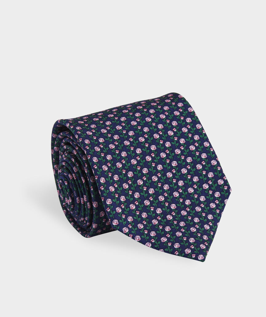 Kentucky Derby Rose Vines XL Silk Tie | vineyard vines