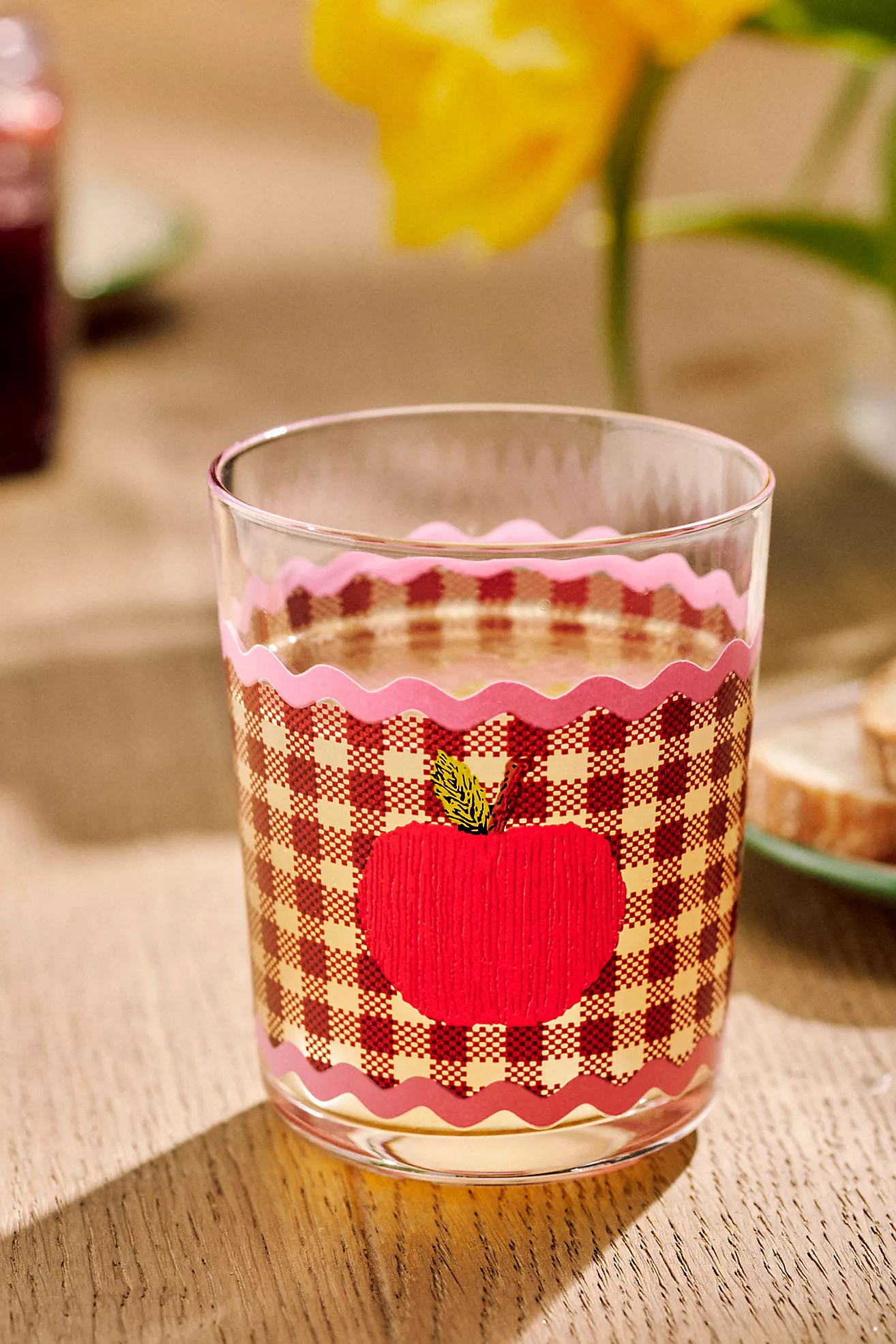 Ischia Gingham Fruit Juice Glass | Anthropologie (US)