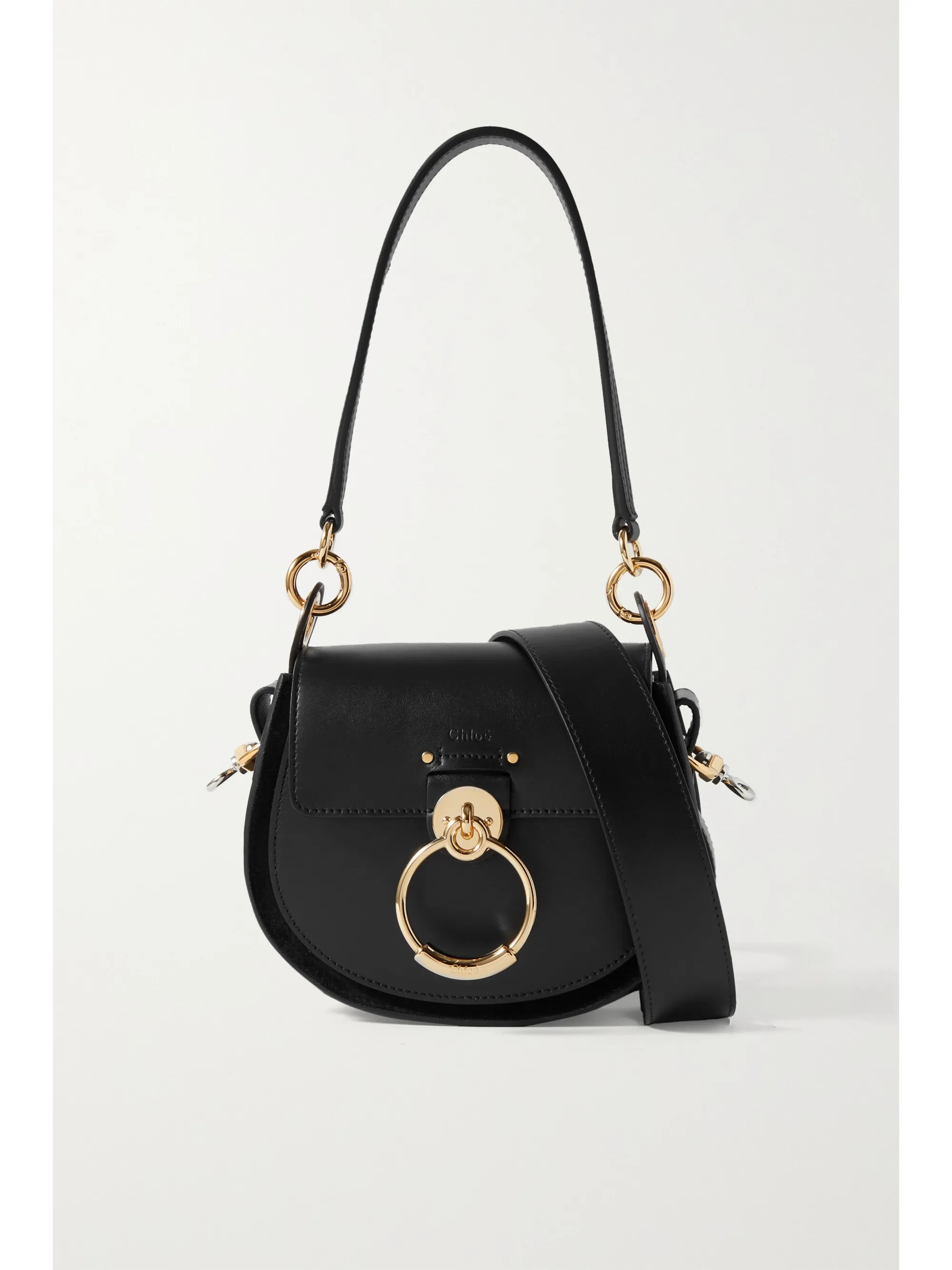 Tess small leather and suede shoulder bag | NET-A-PORTER (US)