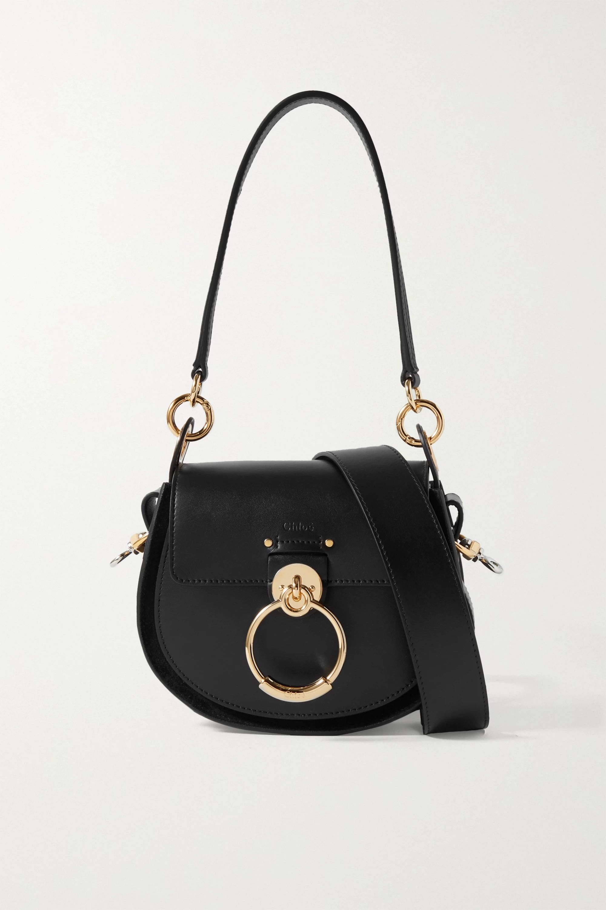 Tess small leather and suede shoulder bag | NET-A-PORTER (US)