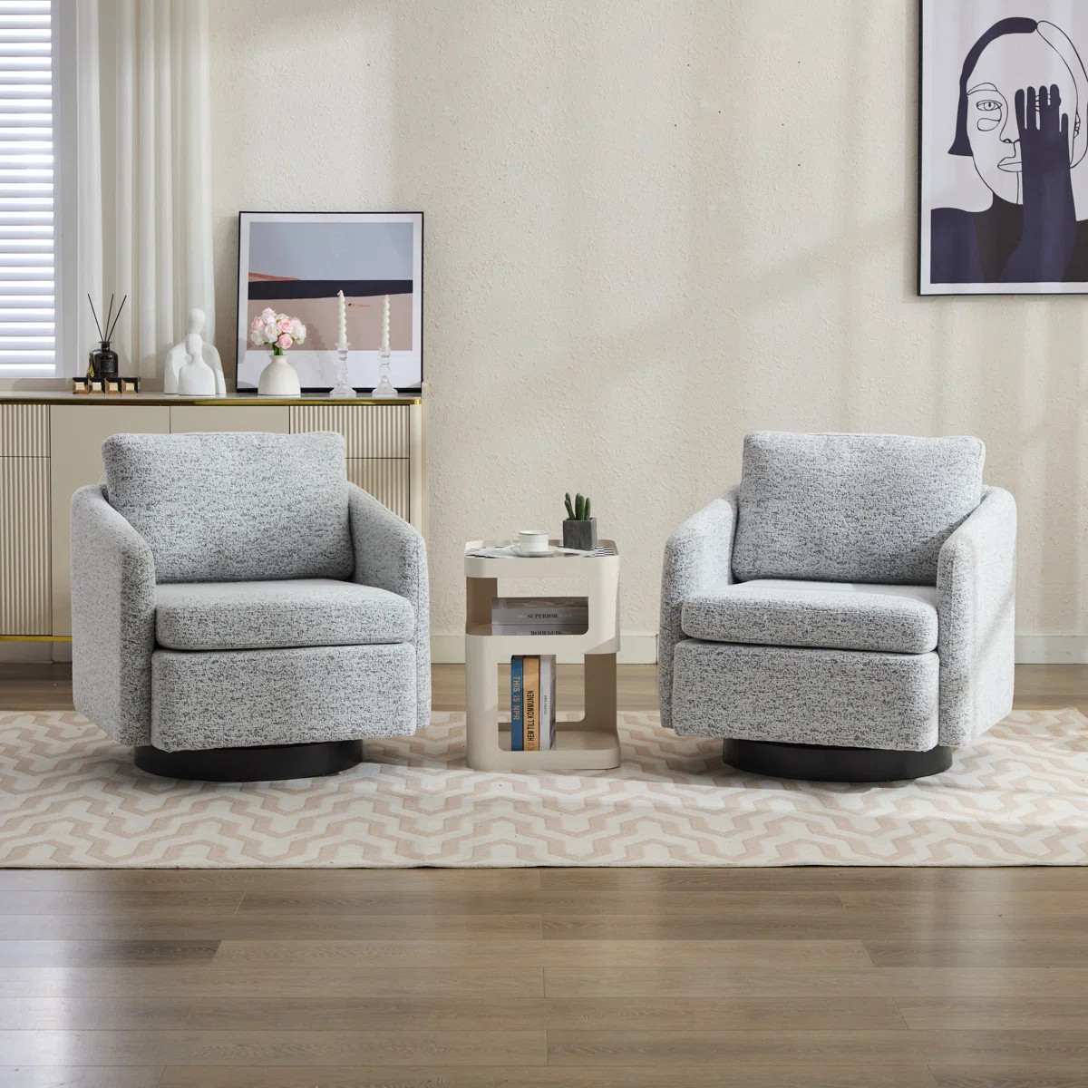 XX Upholstered Accent Swivel Armchair (Set of 2) & Reviews | Wayfair | Wayfair North America