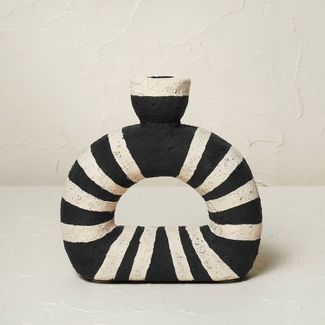 6.5" x 6.5" Terracotta Striped Taper Candle Holder - Opalhouse™ designed with Jungalow™ | Target