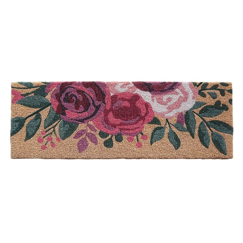Boutique Flower Coir Mat, 10x30 | At Home