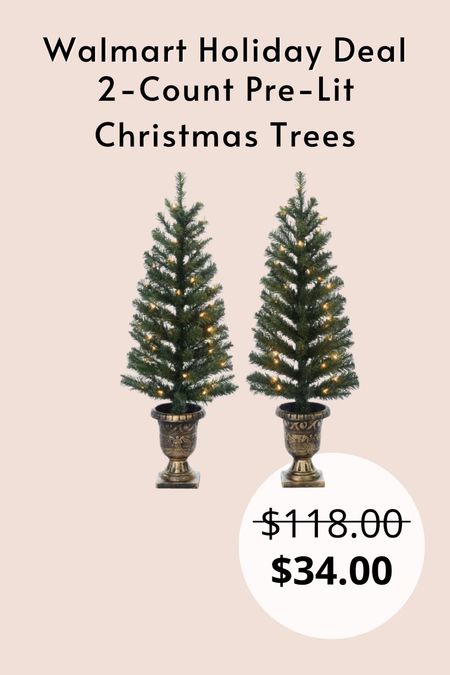 Walmart Holiday Deal // 2-Count Pre-lit Christmas Trees 

#LTKCyberweek #LTKSeasonal #LTKHoliday