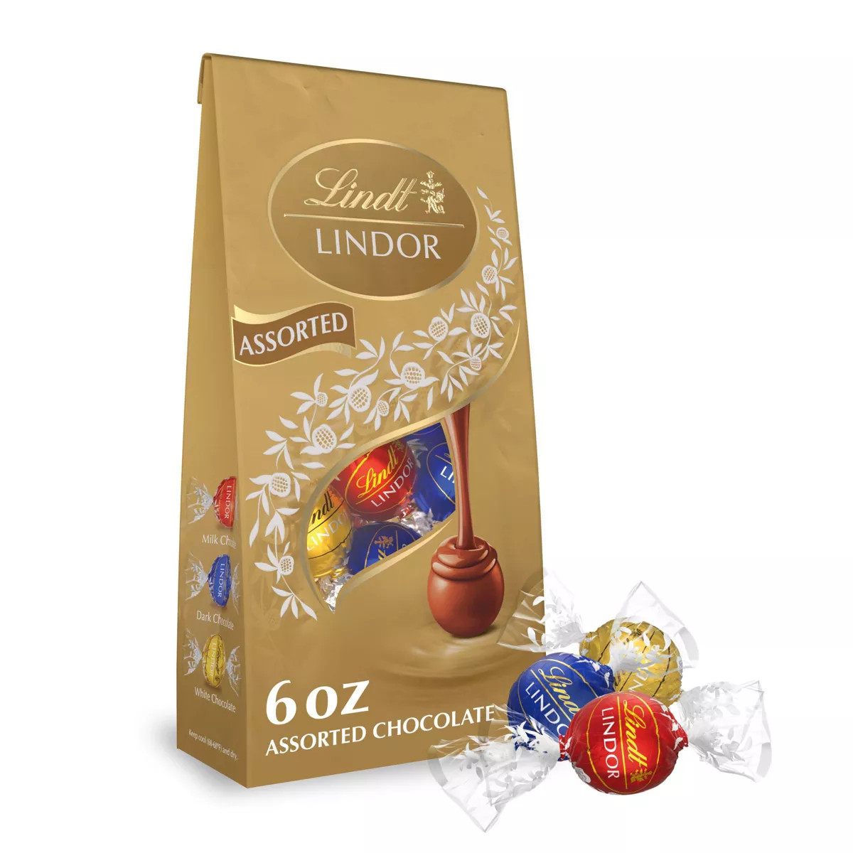 Lindt Lindor Assorted Chocolate Candy Truffles - 6 oz. | Target