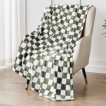 Edenleaf Checkered Blanket Flannel Throw Blankets Soft Cozy Checkered Grid Print Chessboard Gingh... | Amazon (US)