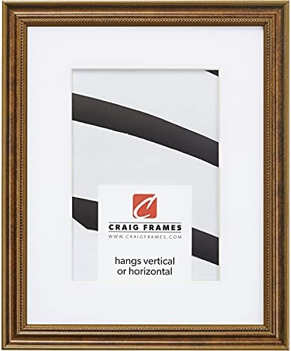 Craig Frames 314BR 11 x 14 Inch Ornate Bronze Picture Frame Matted to Display an 8 x 10 Inch Photo | Amazon (US)