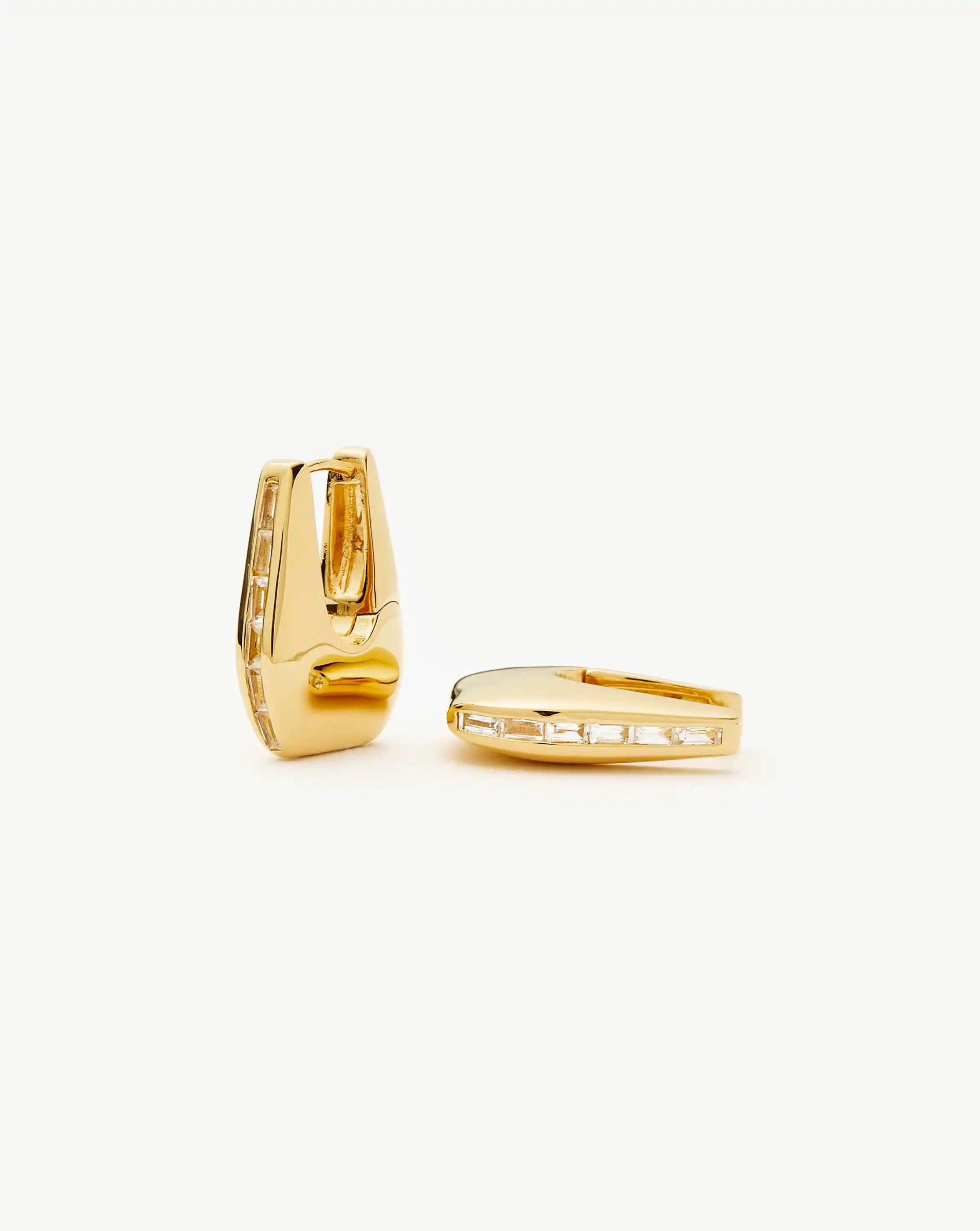 Lucy Williams Arco Pavé Gold Small Hoop Earrings | Missoma | Missoma UK