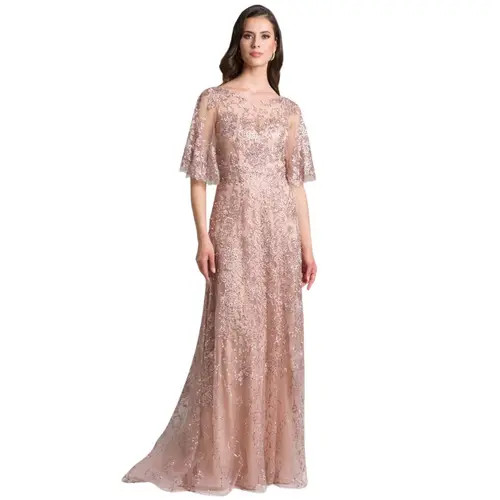 LARA New York Cape Sleeve Mother's Gown in Mauve at Nordstrom, Size 22 | Nordstrom