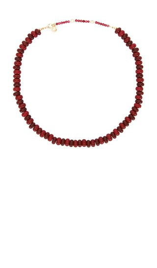 BaubleBar Joyce Semi Precious Beaded Necklace in Red. | Revolve Clothing (Global)