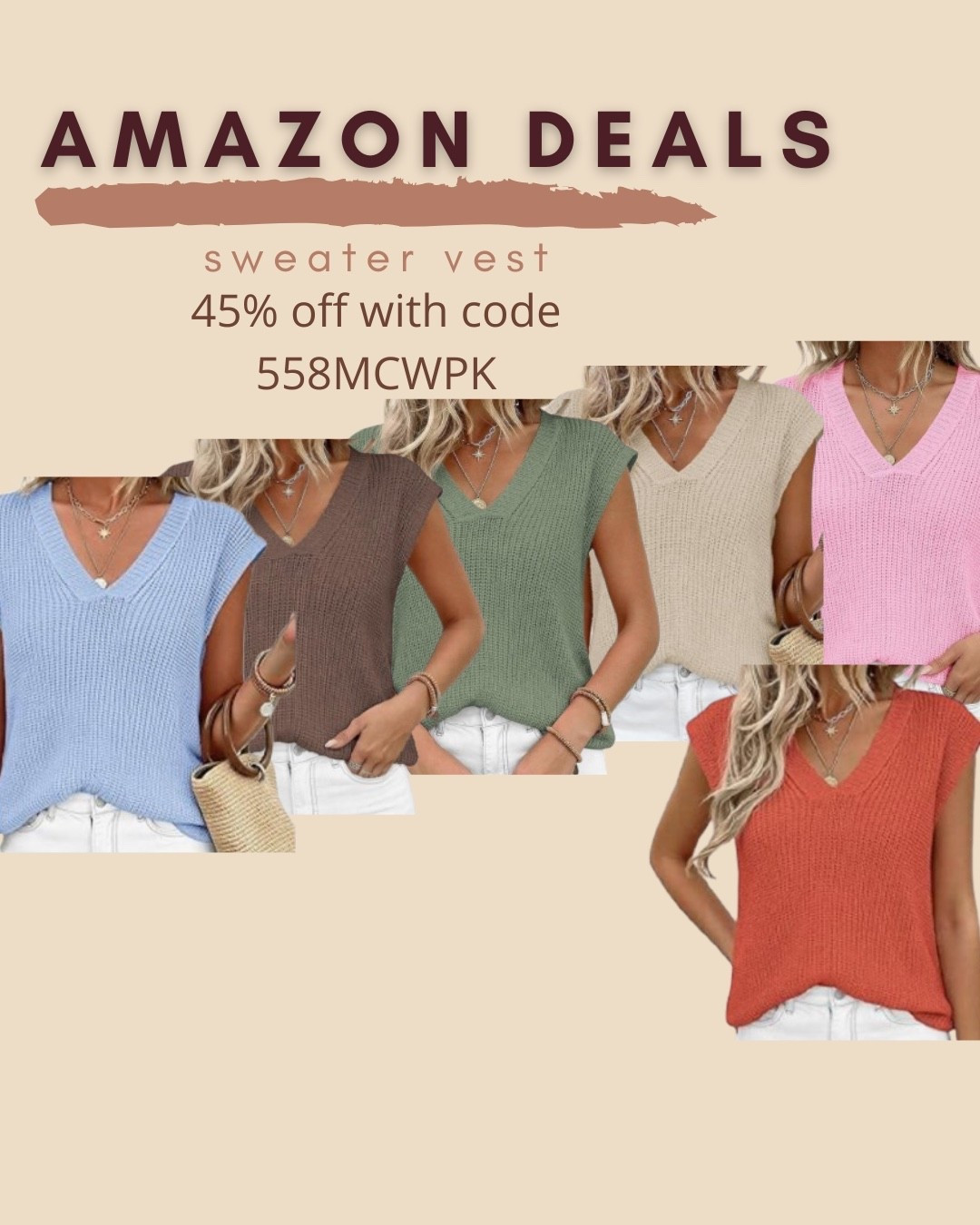 $20 ends 5/8

Amazon fashion
Amazon deals
Sweater vest
Lightweight sweater

#LTKSaleAlert