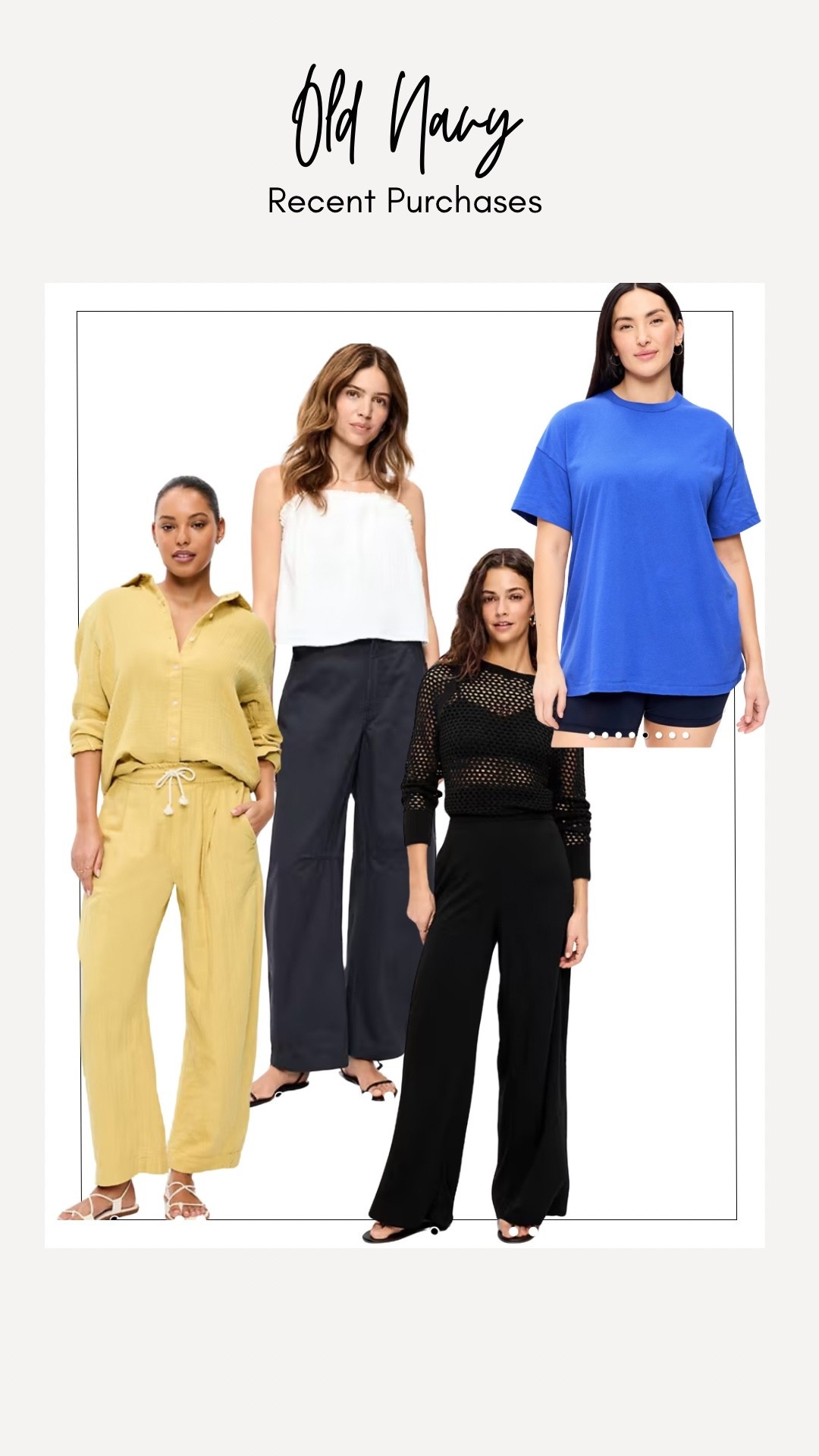 Best oversized tunic length tshirt - tts, I wear small
Crinkle gauze barrel pants - I wear small tall for full length, regular for ankle length, I’m 5’9”
Chino barrel pants - run big! Size down one and beware the barrel is pretty large
Playa wide leg pants - tts, not my favorite fabric, wrinkles easy and hard to iron
