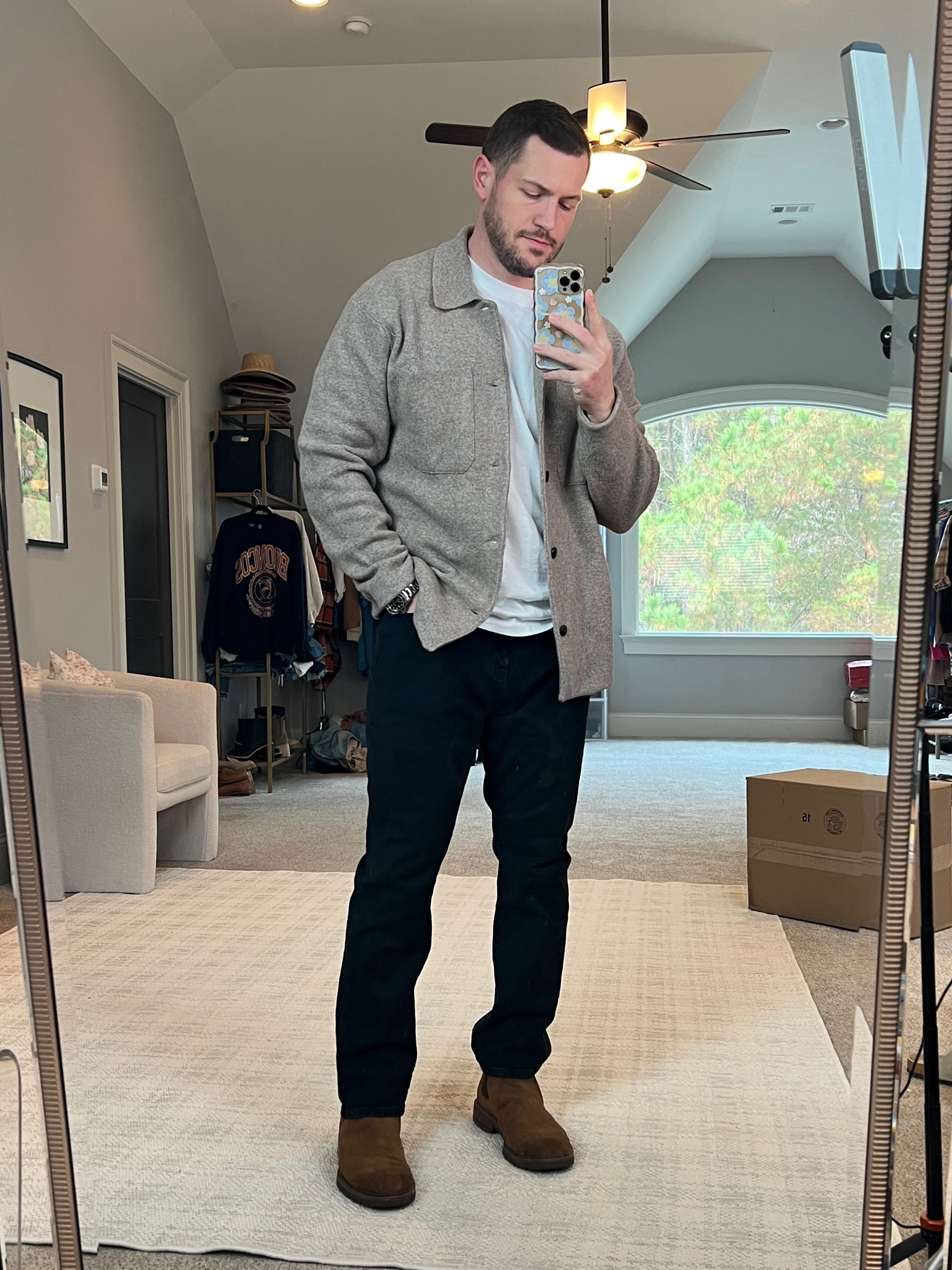 Men’s Fall Schacket Jacket Neutrals Jeans Large TTS brown boots comfy tee TTS L on jackets, TTS Jeans 34x30, size up 1 to XL on tees, ⭐️ 25% off EVERYTHING + extra 15% off with code CYBERAF!! ⭐️

#LTKHoliday #LTKmens #LTKSeasonal