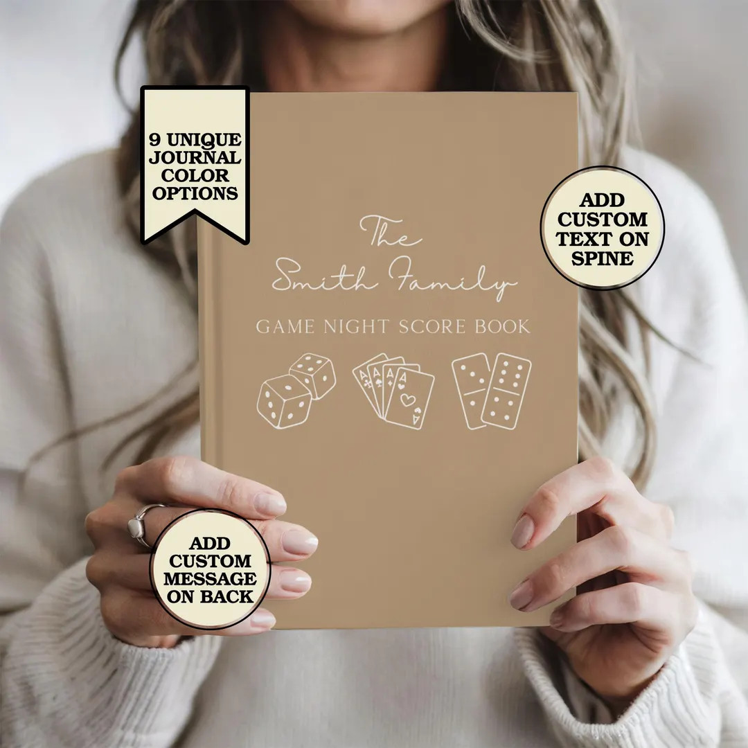 Custom Family Game Night Gifts Personalized Score Book for Families Board Game Lover Christmas Gi... | Etsy (US)