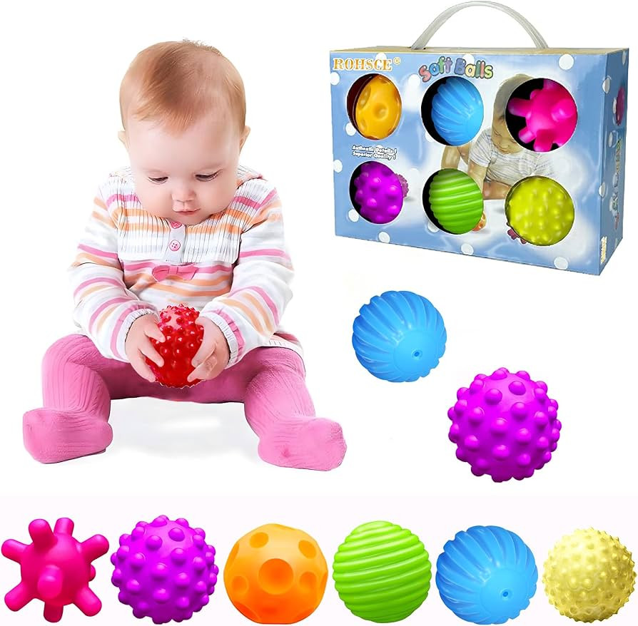 Sensory Balls for Baby Sensory Baby Toys 6 to 12 Months for Toddlers 1-3, Bright Color Textured M... | Amazon (US)