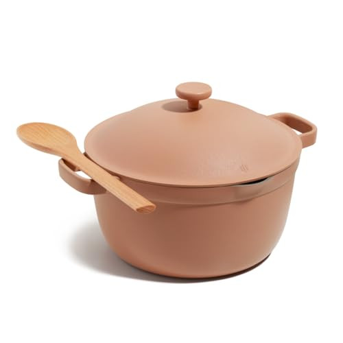 Our Place Perfect Pot | 5.5 Qt Ceramic Pot with Lid & Spatula | Patented 8-in-1, PFAS-Free Nonstick, Non-Toxic Cookware | Induction & Oven-Safe up to 450°F | Spice | Amazon (US)