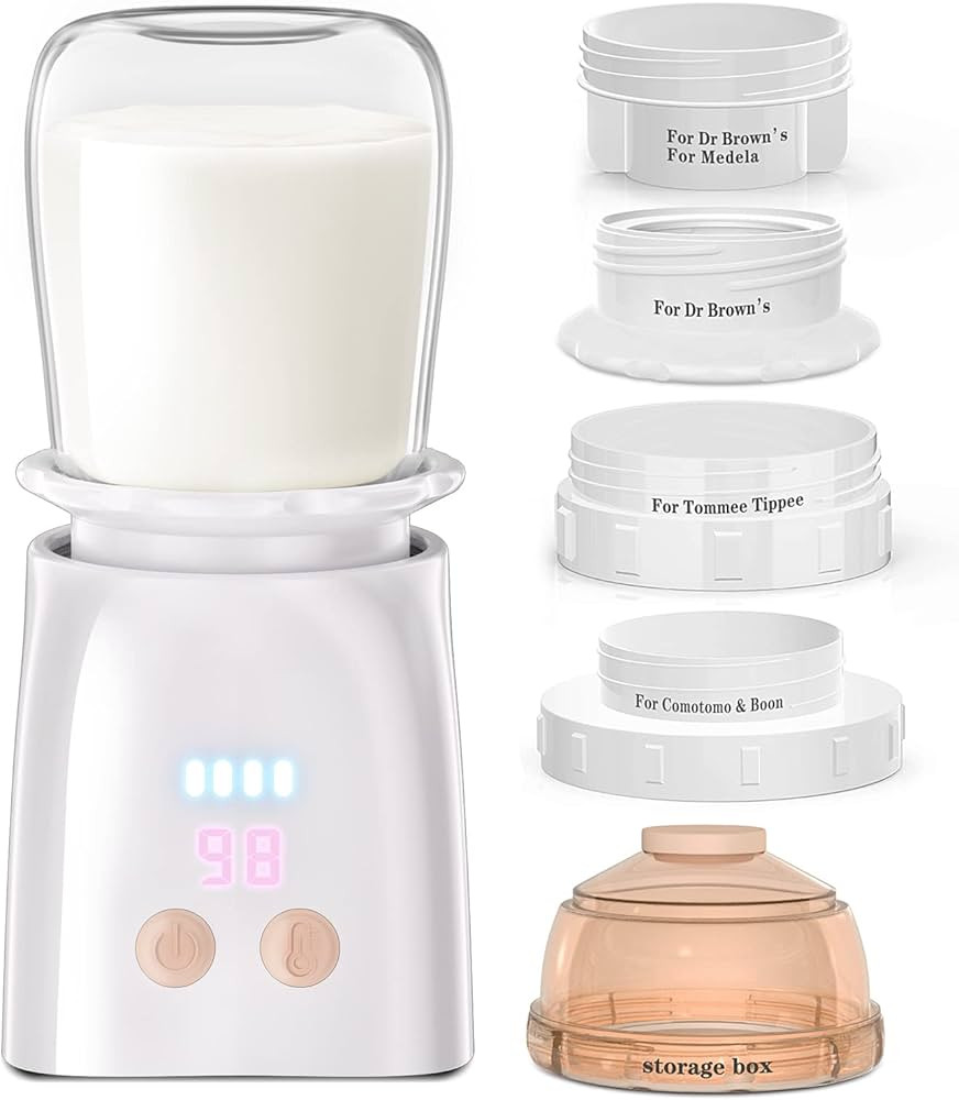 Bottle Warmer, Fast Heating Portable Bottle Warmer with 4 Adapters, Rechargeable Travel Bottle Wa... | Amazon (US)