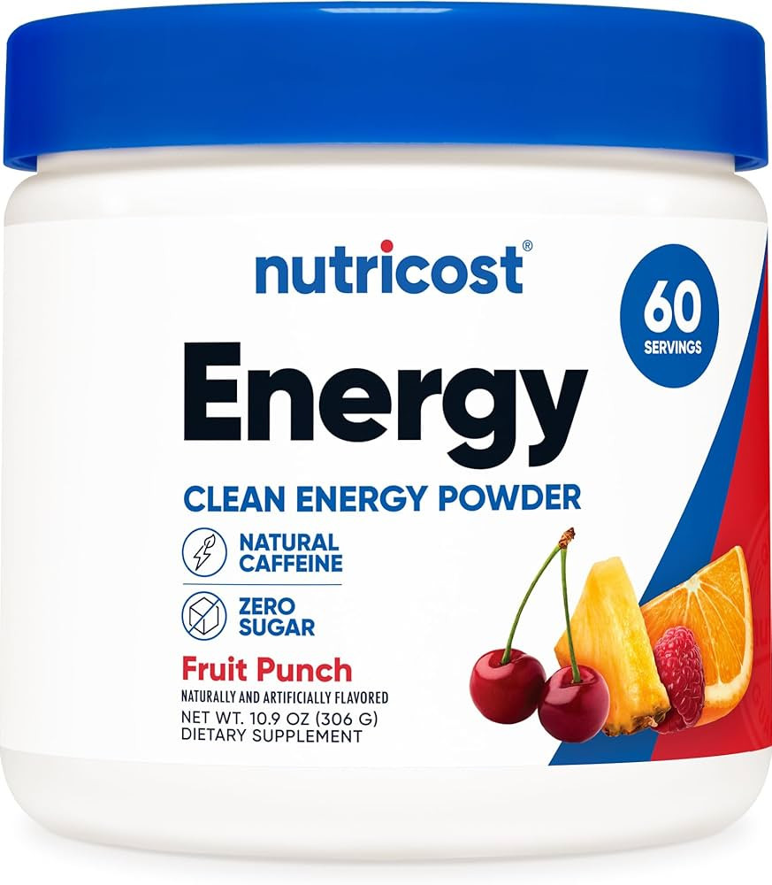Nutricost Energy Complex (Fruit Punch) (60 Servings) - Clean Energy Powder, 300g Dietary Suppleme... | Amazon (US)
