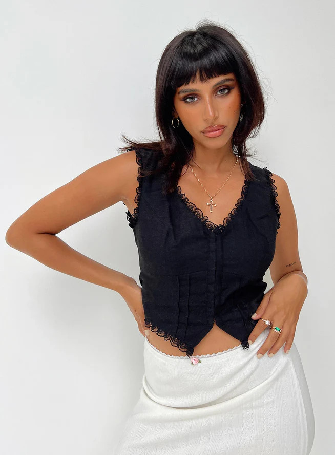 Silvanna Top Black | Princess Polly US