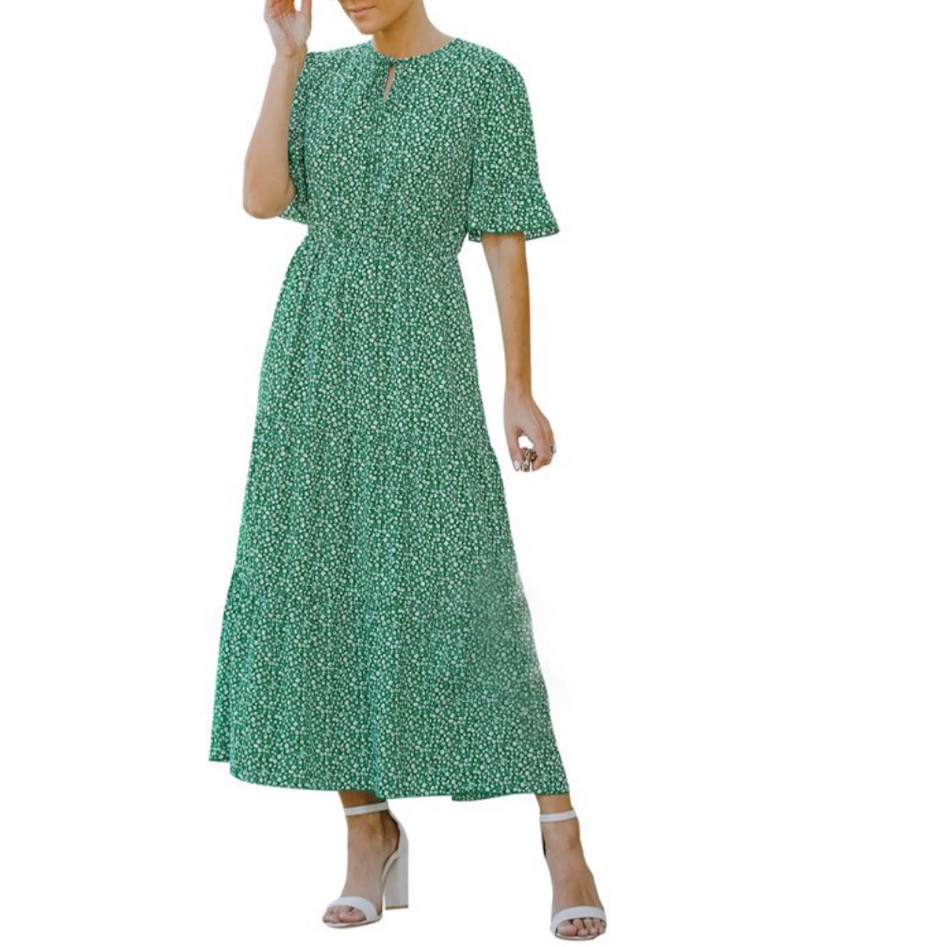 Another green chiffon dress option for fall! 

#LTKSeasonal #LTKstyletip #LTKU