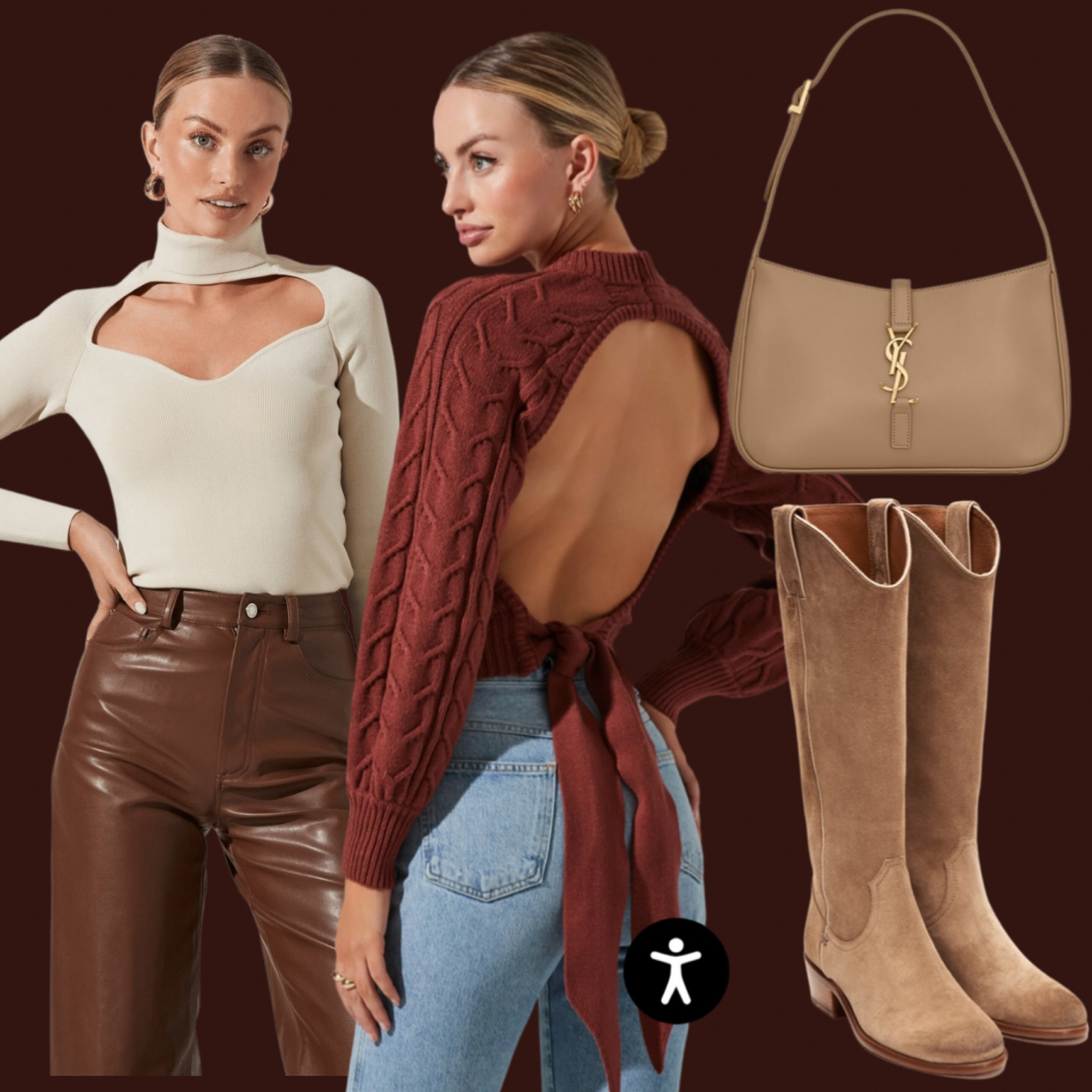 Fall fashion! 

Fall looks, statement sweaters, fall colors, sweater, long sleeve, gameday outfits, going out, game day, open back, cut out, boots, booties, neutrals, leather pants, look for less, under 100, deal alert, fall

#LTKstyletip #LTKSeasonal #LTKunder100