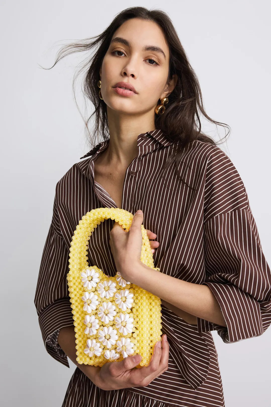 Yellow Daisy Beaded Mini Bag | Rent the Runway