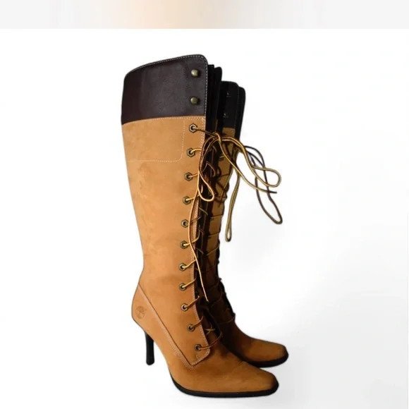 Timberland Women's Tan and Brown Knee-High Boots | Poshmark