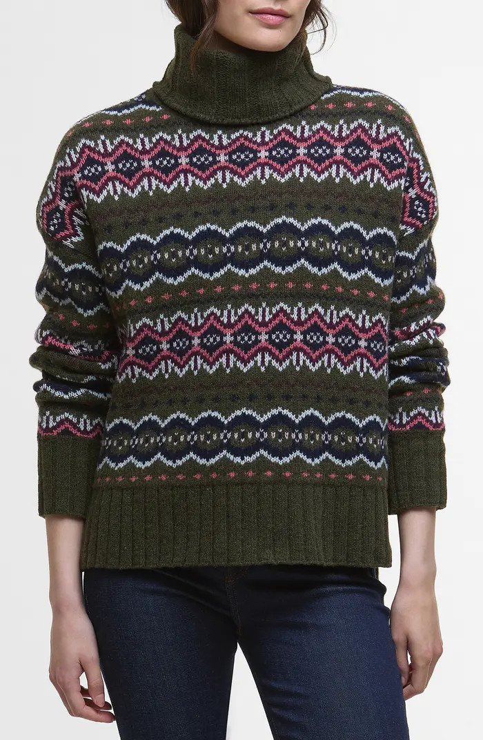 Helen Fair Isle Wool Blend Turtleneck Tunic Sweater | Nordstrom
