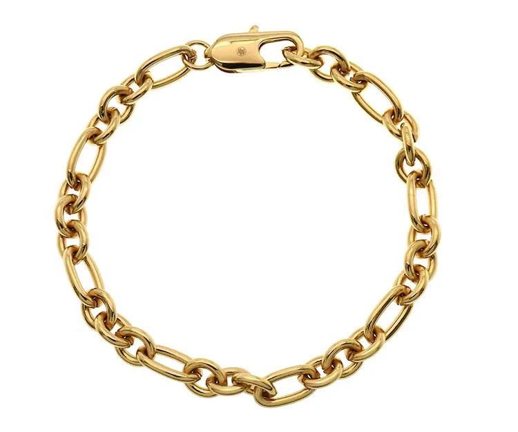 Oval Round Heavy Chain Bracelet | Goldbug Collection