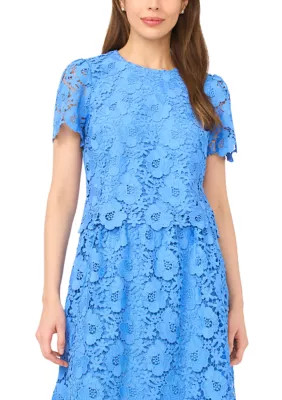 Women's Flutter Sleeve Lace Top | Belk